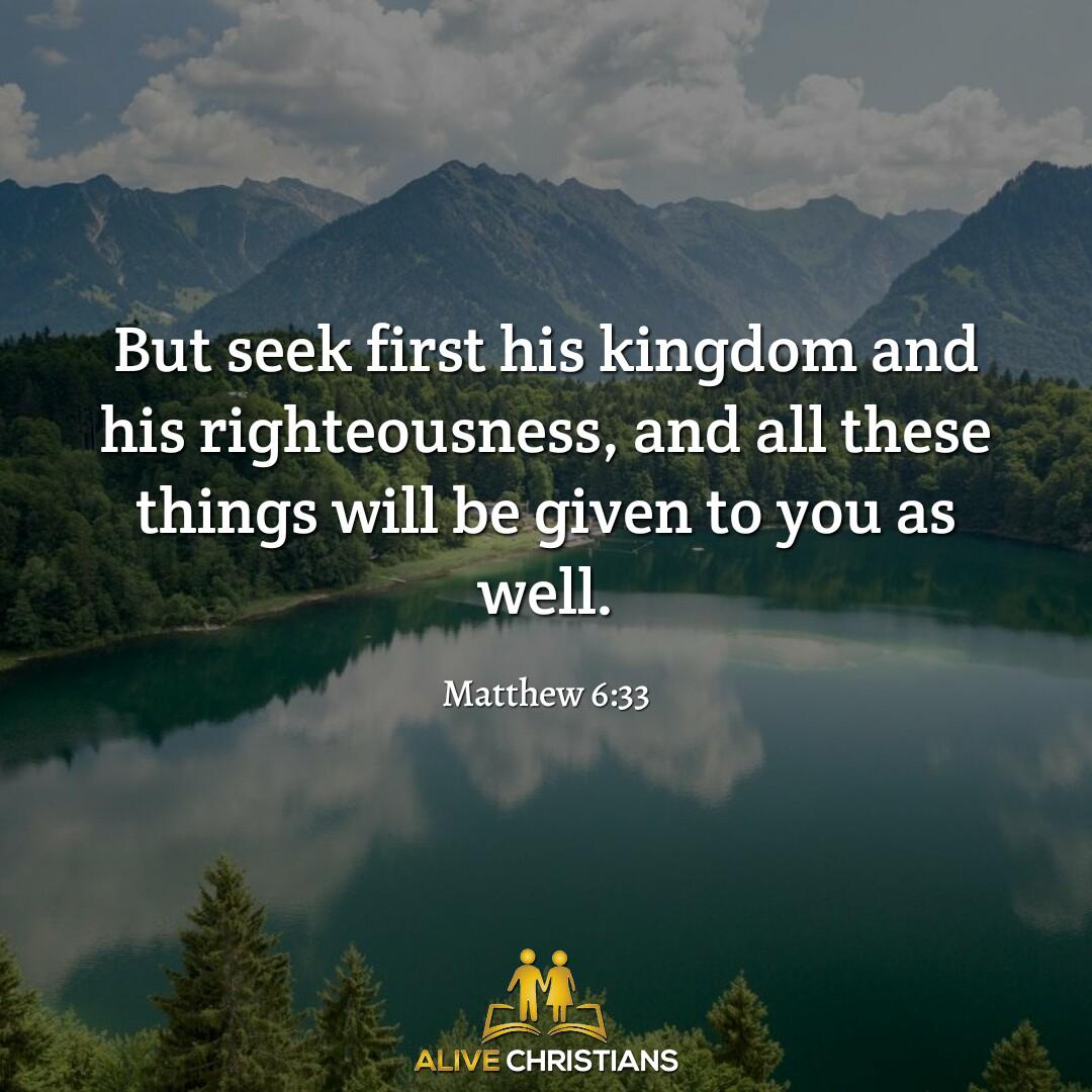 seek first the kingdom